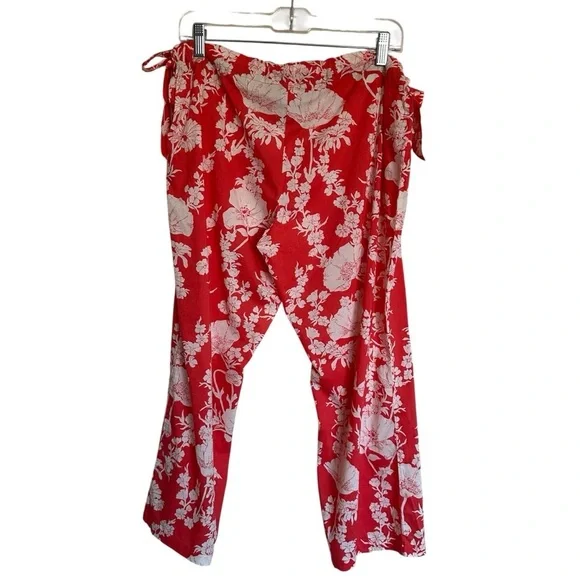 NWT J. Crew Crop Flare Leg Lightweight Floral Coral Pants Size XS - Picture 3 of 9
